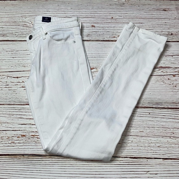 AG The Stevie Slim Straight Jeans in White Sz 25 - Picture 3 of 16